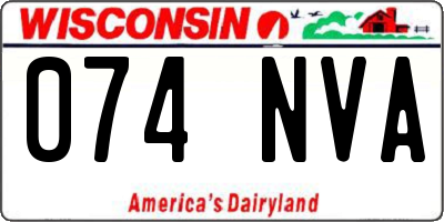 WI license plate 074NVA
