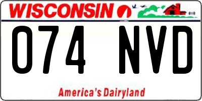 WI license plate 074NVD