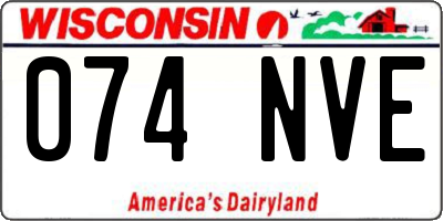 WI license plate 074NVE
