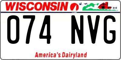 WI license plate 074NVG