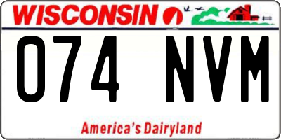 WI license plate 074NVM