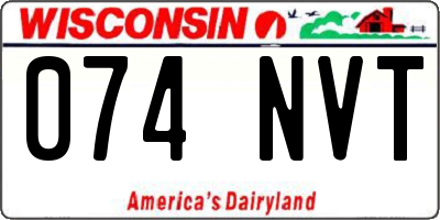 WI license plate 074NVT