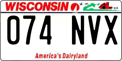 WI license plate 074NVX