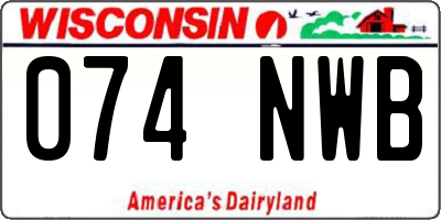 WI license plate 074NWB