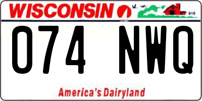 WI license plate 074NWQ