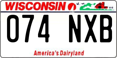 WI license plate 074NXB