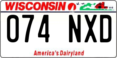 WI license plate 074NXD