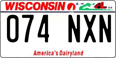 WI license plate 074NXN