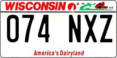 WI license plate 074NXZ