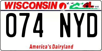 WI license plate 074NYD