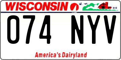 WI license plate 074NYV