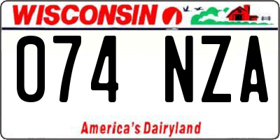 WI license plate 074NZA