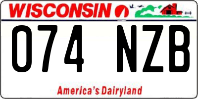 WI license plate 074NZB