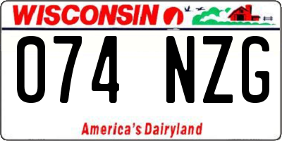 WI license plate 074NZG