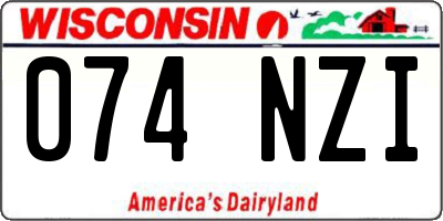 WI license plate 074NZI