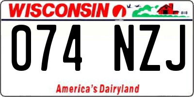 WI license plate 074NZJ