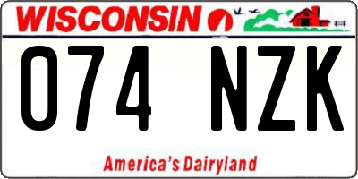 WI license plate 074NZK