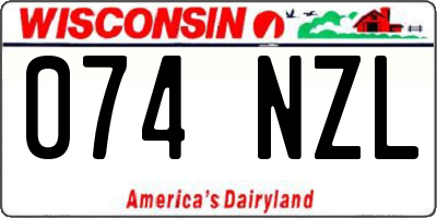 WI license plate 074NZL
