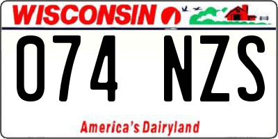 WI license plate 074NZS
