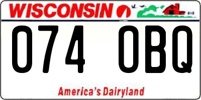 WI license plate 074OBQ