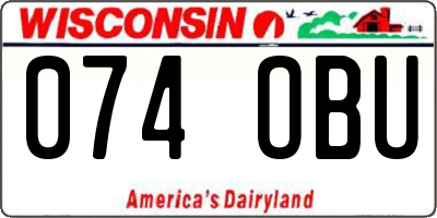 WI license plate 074OBU