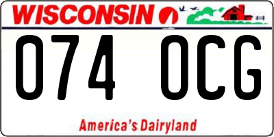 WI license plate 074OCG