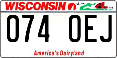 WI license plate 074OEJ