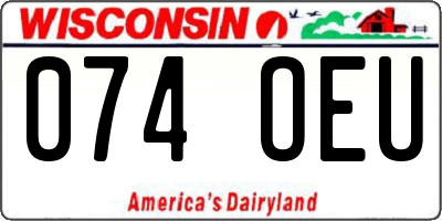 WI license plate 074OEU
