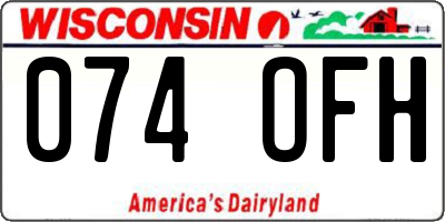 WI license plate 074OFH