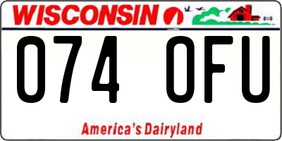 WI license plate 074OFU