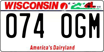 WI license plate 074OGM