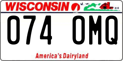 WI license plate 074OMQ