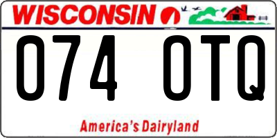 WI license plate 074OTQ