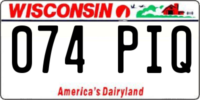 WI license plate 074PIQ