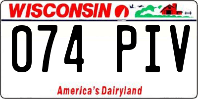 WI license plate 074PIV