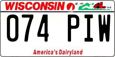 WI license plate 074PIW