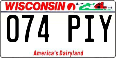 WI license plate 074PIY