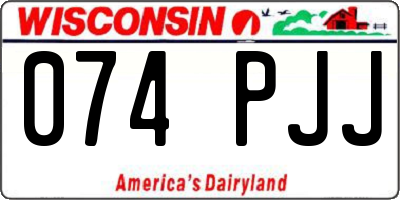 WI license plate 074PJJ