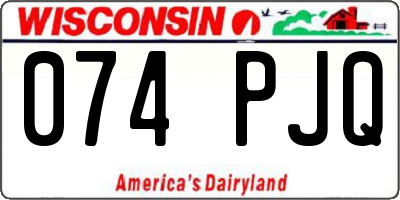 WI license plate 074PJQ