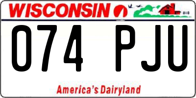 WI license plate 074PJU