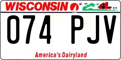 WI license plate 074PJV
