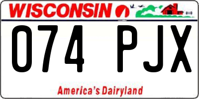 WI license plate 074PJX