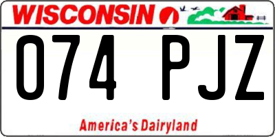 WI license plate 074PJZ