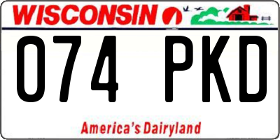 WI license plate 074PKD
