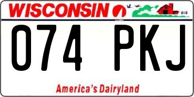 WI license plate 074PKJ