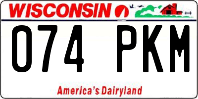 WI license plate 074PKM