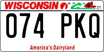WI license plate 074PKQ