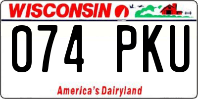 WI license plate 074PKU