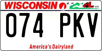 WI license plate 074PKV