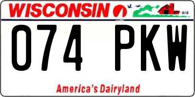 WI license plate 074PKW
